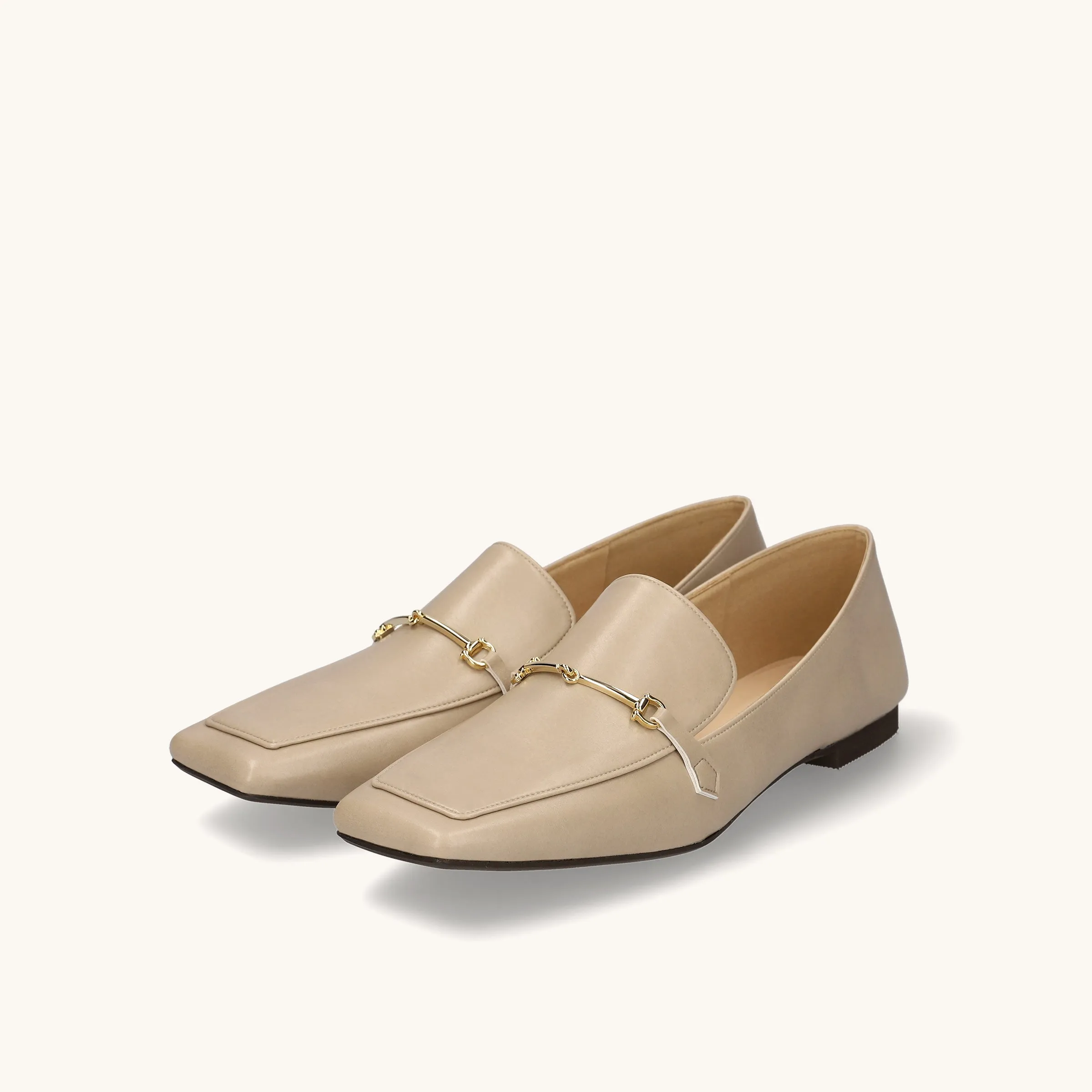 15% OFF: Square toe bit loafer (m10302) Greige