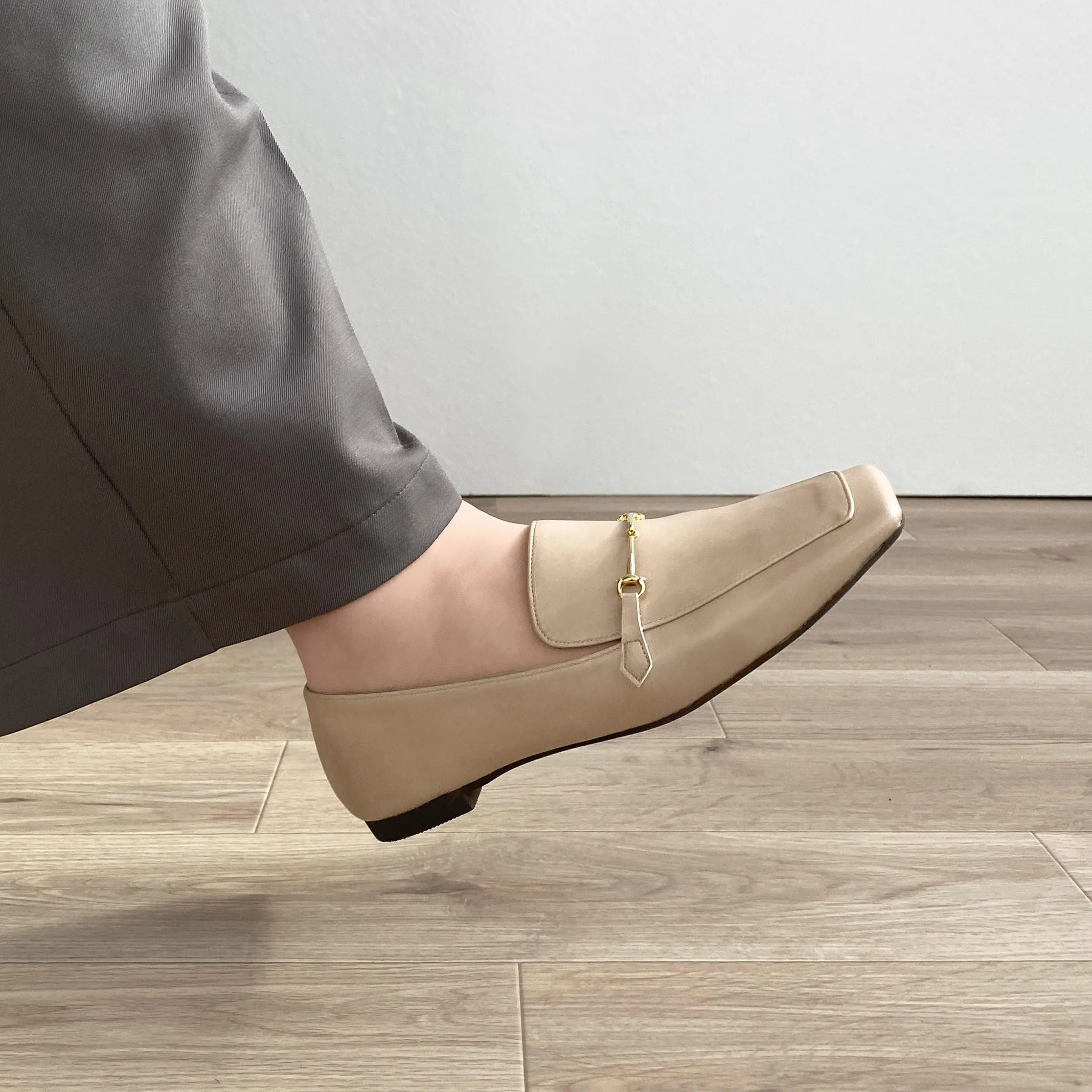 15% OFF: Square toe bit loafer (m10302) Greige
