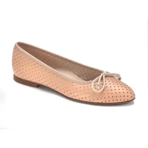 24309 - Soft Pink Leather Girls Summer Bow Shoe