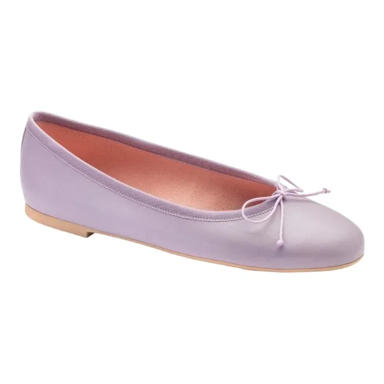 49909 - Lavender Leather Teens Bow Shoe