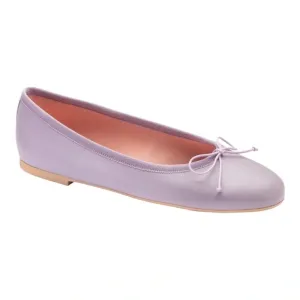 49909 - Lavender Leather Teens Bow Shoe