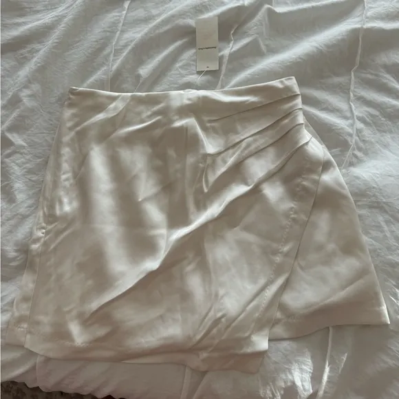 Abercrombie and Fitch Satin Draped Mini Skort