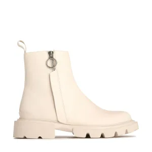 ADELA LEATHER CHUNKY ANKLE BOOTS