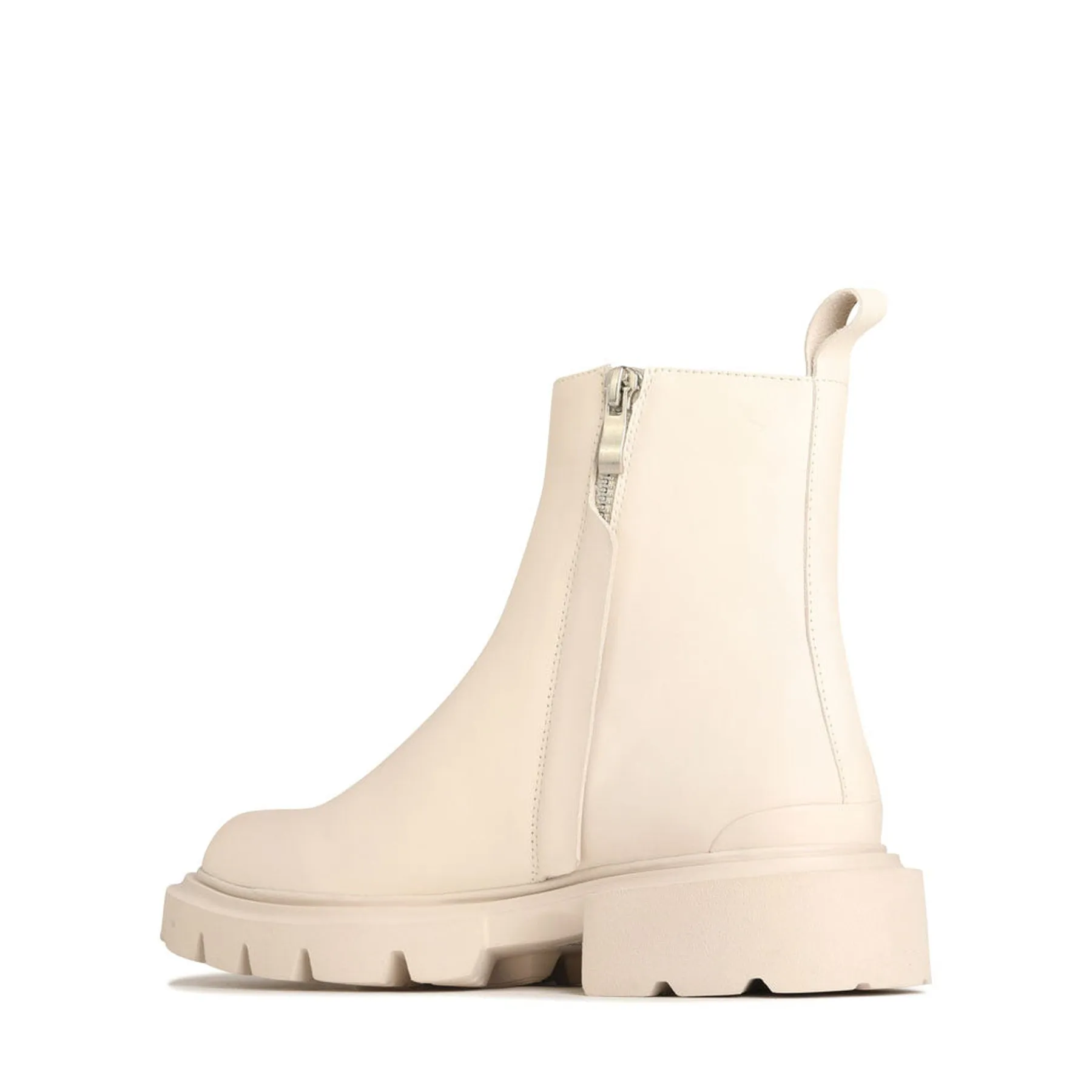 ADELA LEATHER CHUNKY ANKLE BOOTS