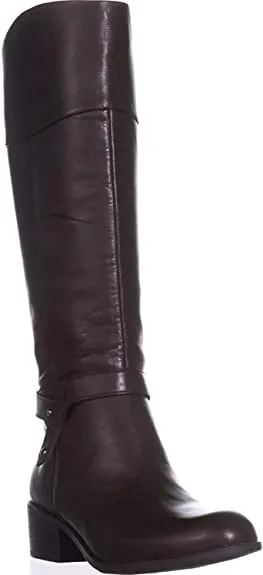 Alfani Womens Berniee Leather Round Toe Knee High Fashion, Cold Brew, Size 6.5
