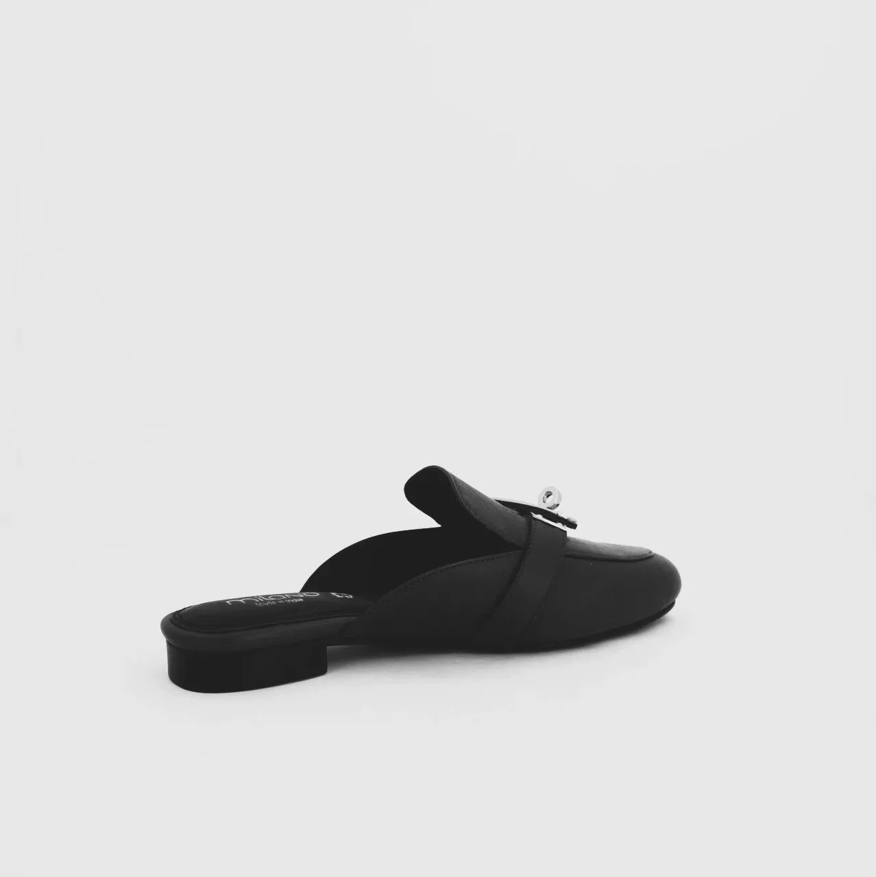 AZEAA MULE LEATHER - BLACK