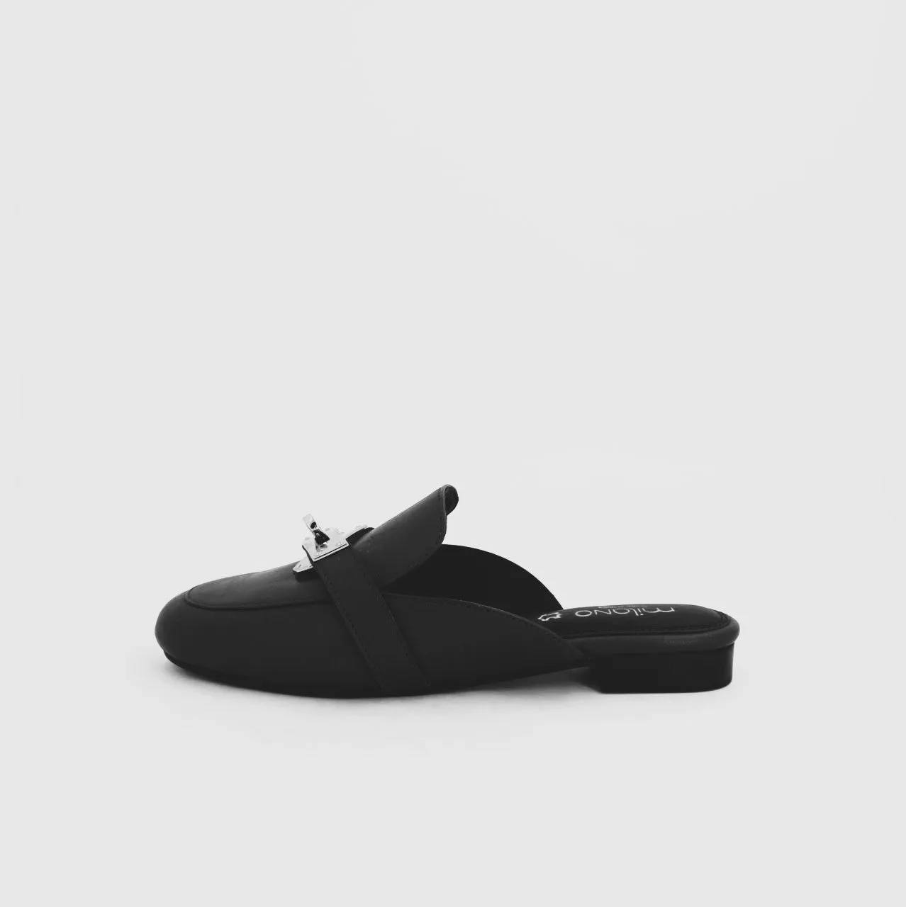 AZEAA MULE LEATHER - BLACK