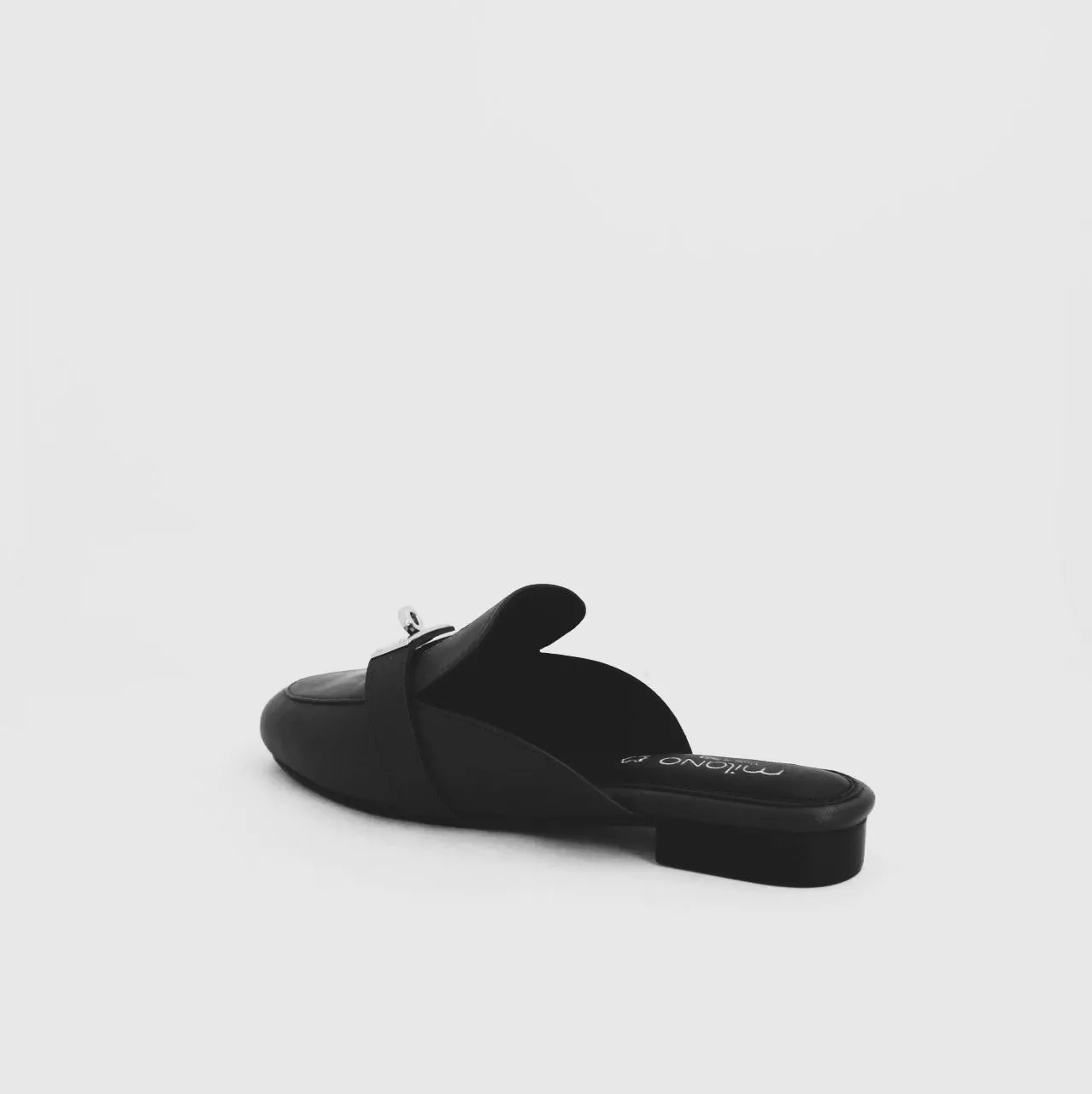 AZEAA MULE LEATHER - BLACK