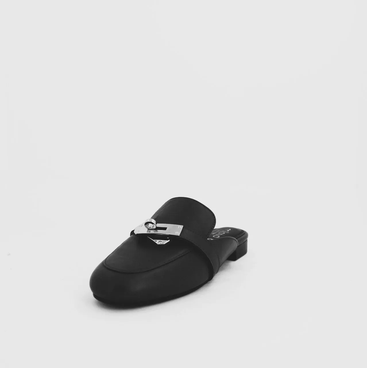 AZEAA MULE LEATHER - BLACK