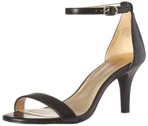 Bandolino Women's Madia Heeled Sandal, Black Synthetic Leather, 11