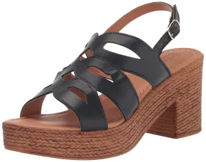 Bella Vita Made in Italy Women's Pri-Italy Heeled Sandal, Navy Leather, 9 X-Wide