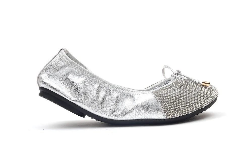 Bow Glistening Flats