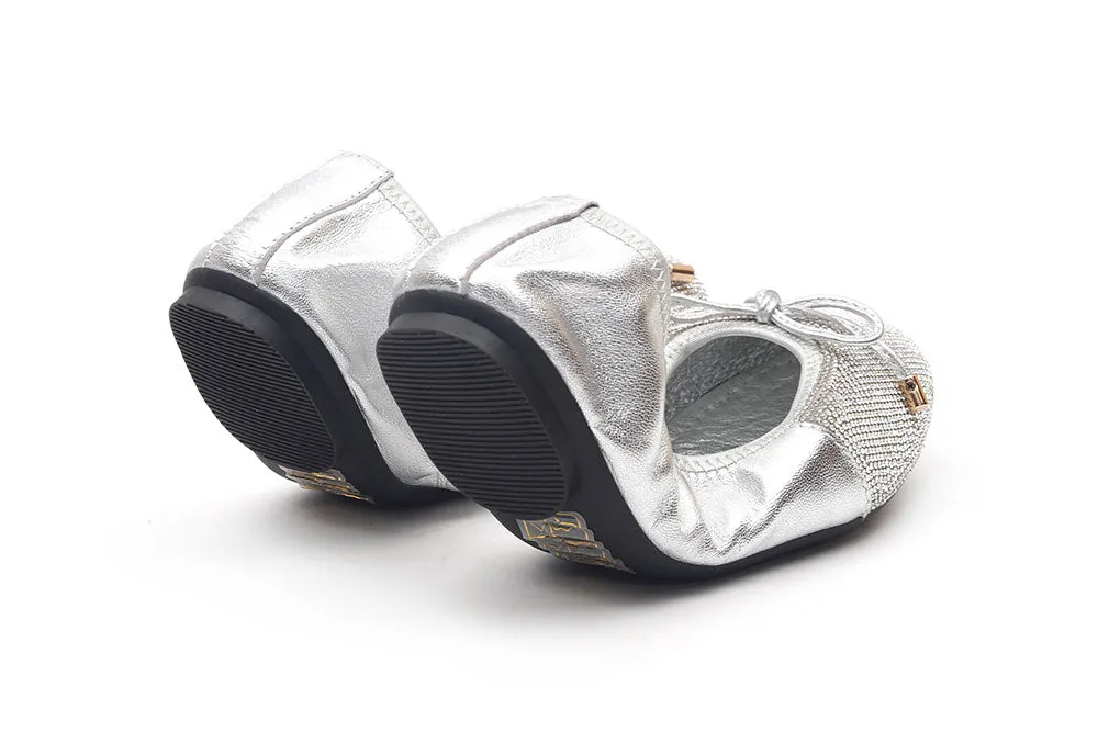 Bow Glistening Flats