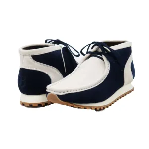 British Walkers New Castle GT Men's Navy and Beige Suede Ankle Boots