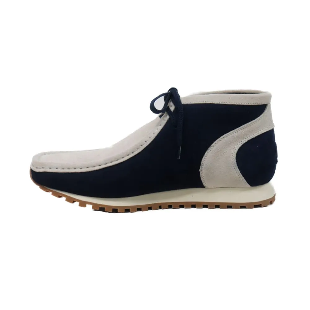 British Walkers New Castle GT Men's Navy and Beige Suede Ankle Boots