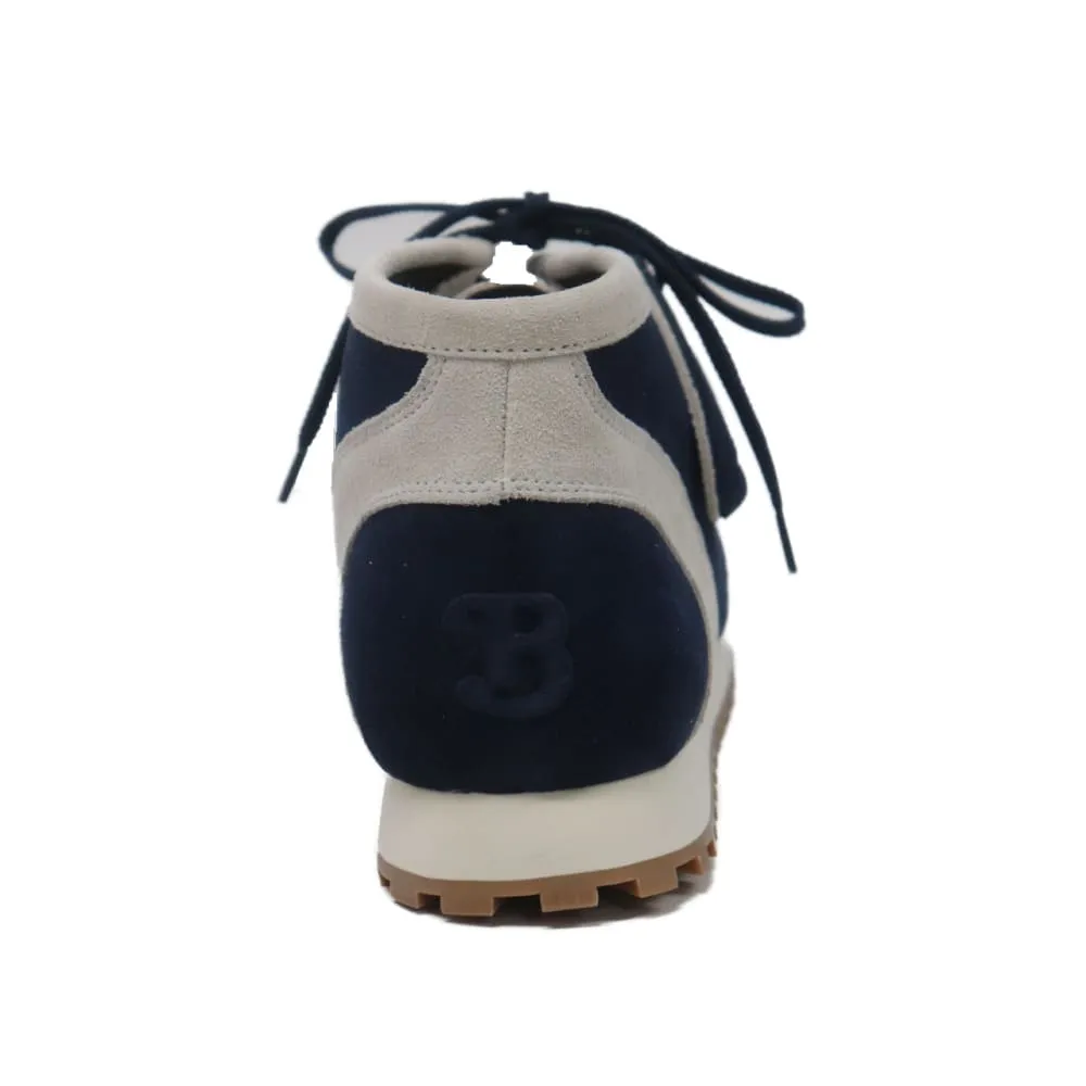 British Walkers New Castle GT Men's Navy and Beige Suede Ankle Boots