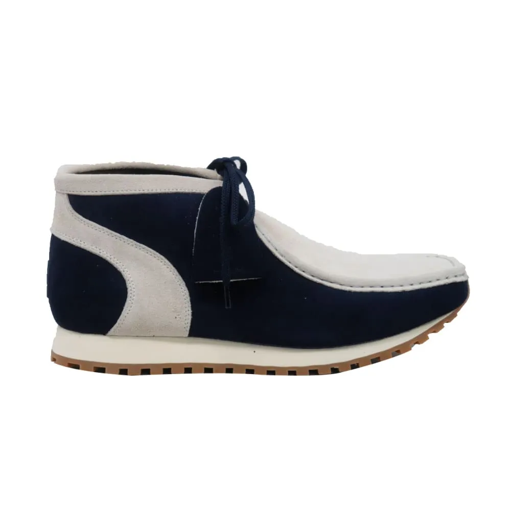British Walkers New Castle GT Men's Navy and Beige Suede Ankle Boots