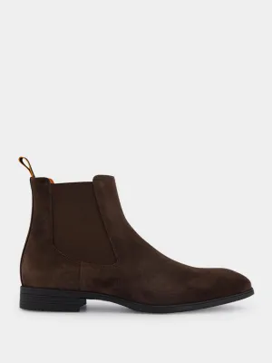 Brown Suede Chelsea Boots