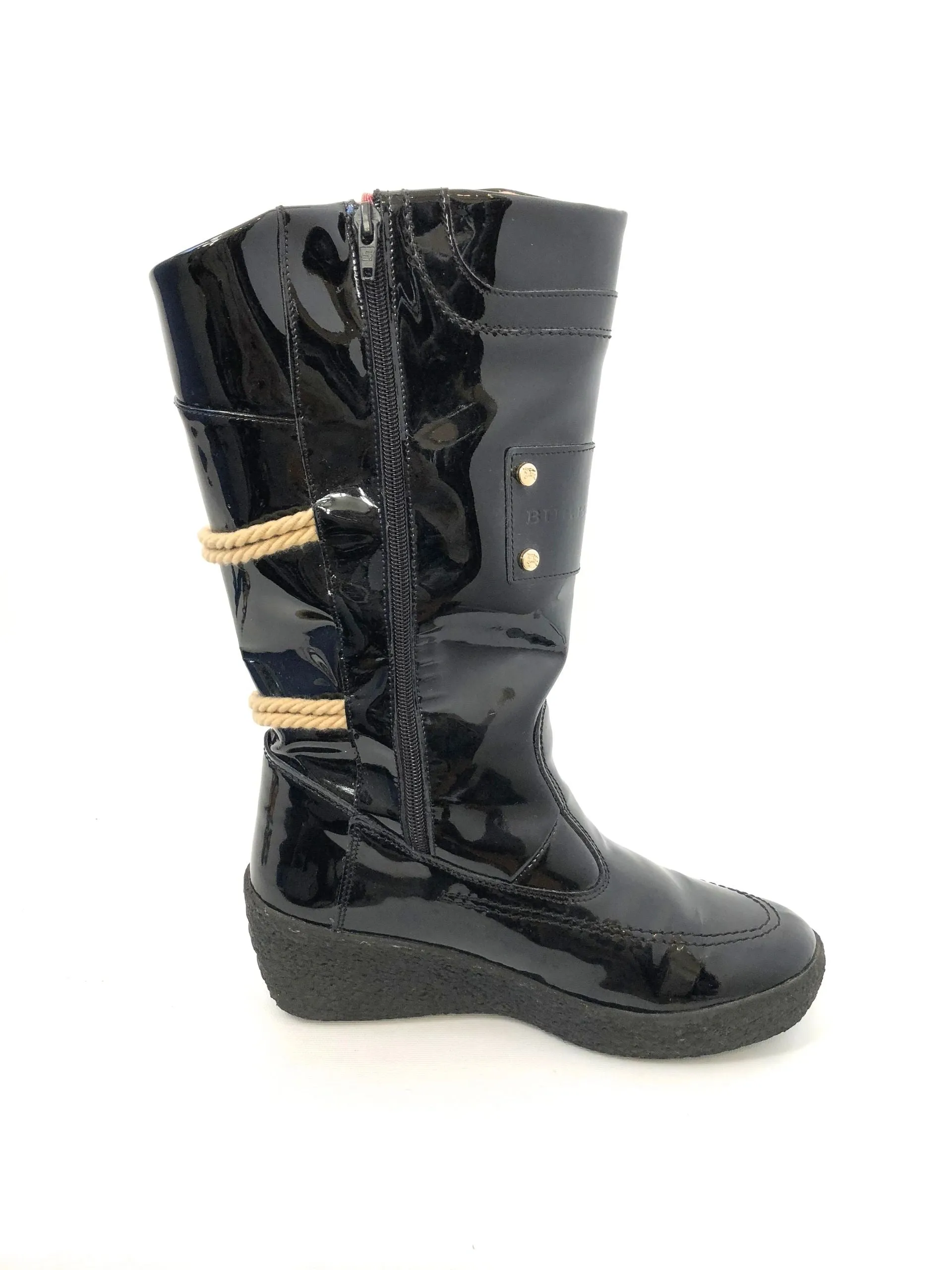Burberry Patent Leather Boots Size 41 It (11 Us)