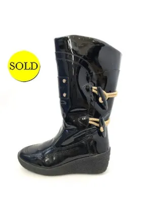 Burberry Patent Leather Boots Size 41 It (11 Us)
