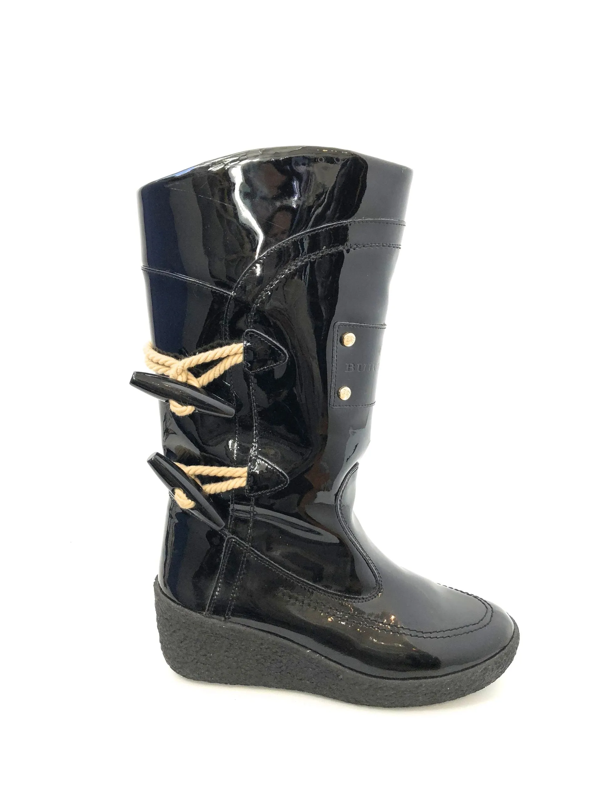 Burberry Patent Leather Boots Size 41 It (11 Us)