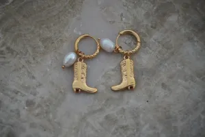 Chansuttpearls Cowboy Boot Earrings