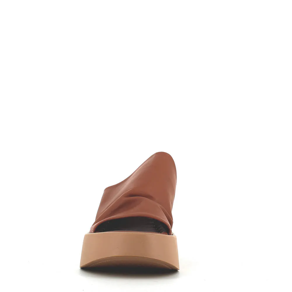 Cinders Edit High Leather Wedge Mule Coconut