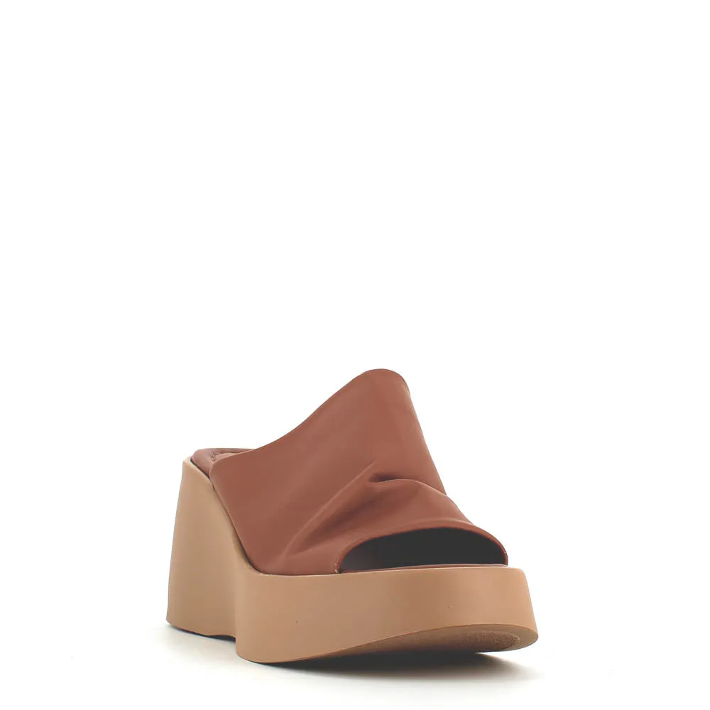 Cinders Edit High Leather Wedge Mule Coconut