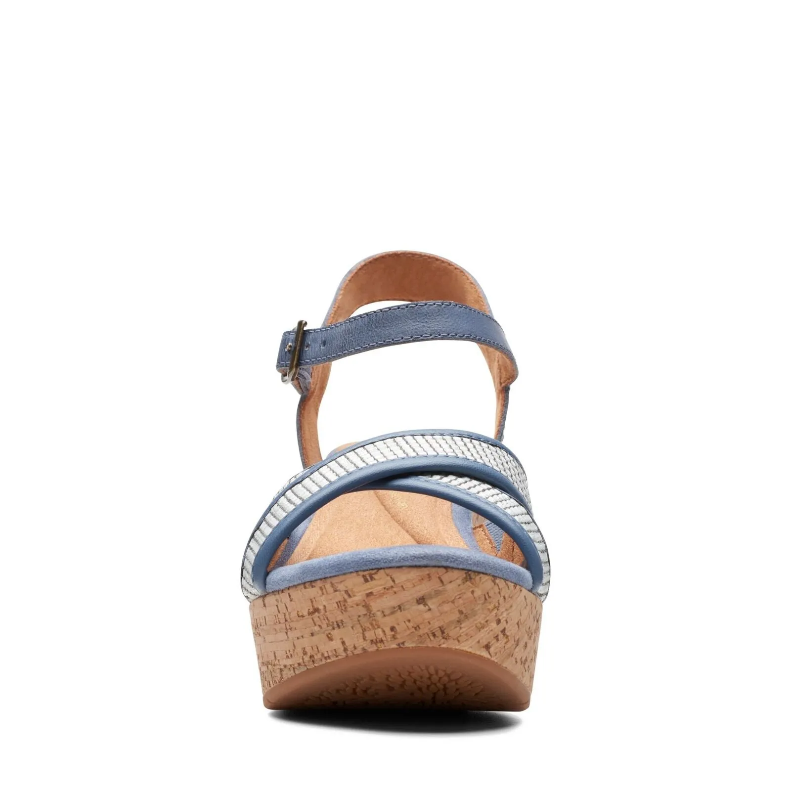 Clarks Women's Elleri Plum Denim Blue Leather