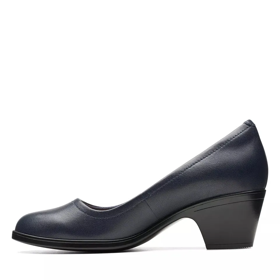 Clarks Women's Emily2 Ruby Navy Leather 26174883