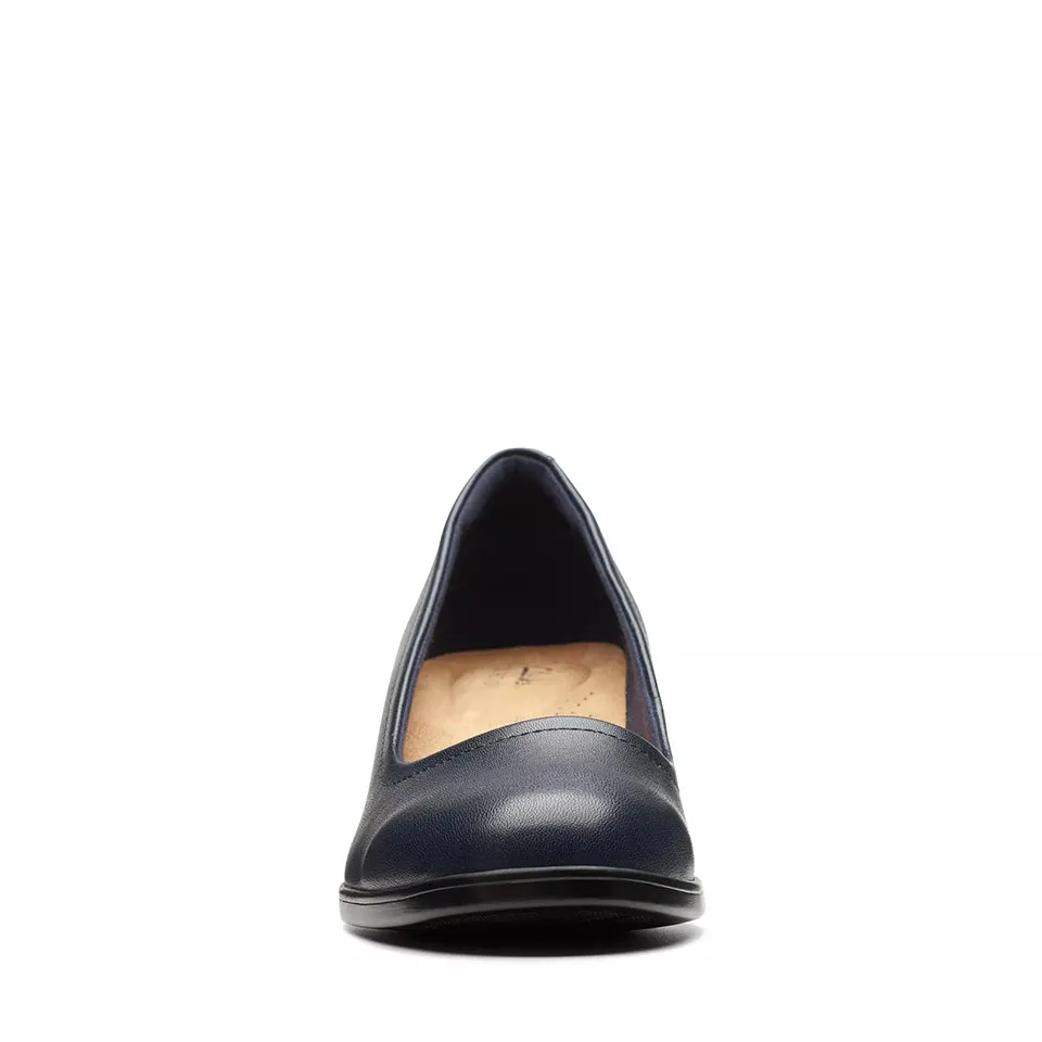 Clarks Women's Emily2 Ruby Navy Leather 26174883