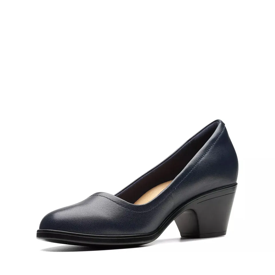 Clarks Women's Emily2 Ruby Navy Leather 26174883