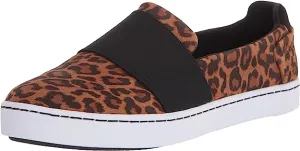 Clarks Women's Pawley Wes Sneaker, Dark Tan Leopard Print Suede, 11