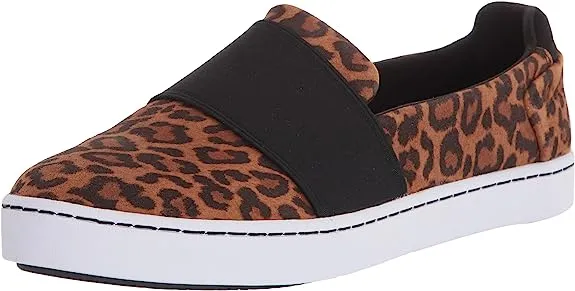 Clarks Women's Pawley Wes Sneaker, Dark Tan Leopard Print Suede, 11