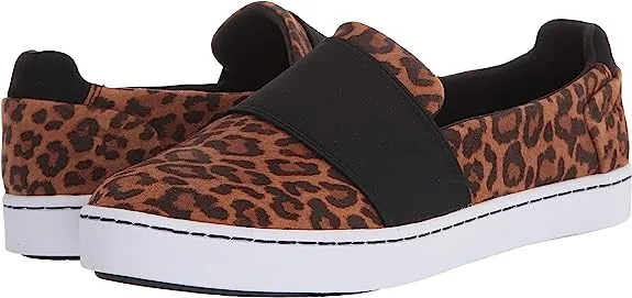 Clarks Women's Pawley Wes Sneaker, Dark Tan Leopard Print Suede, 11