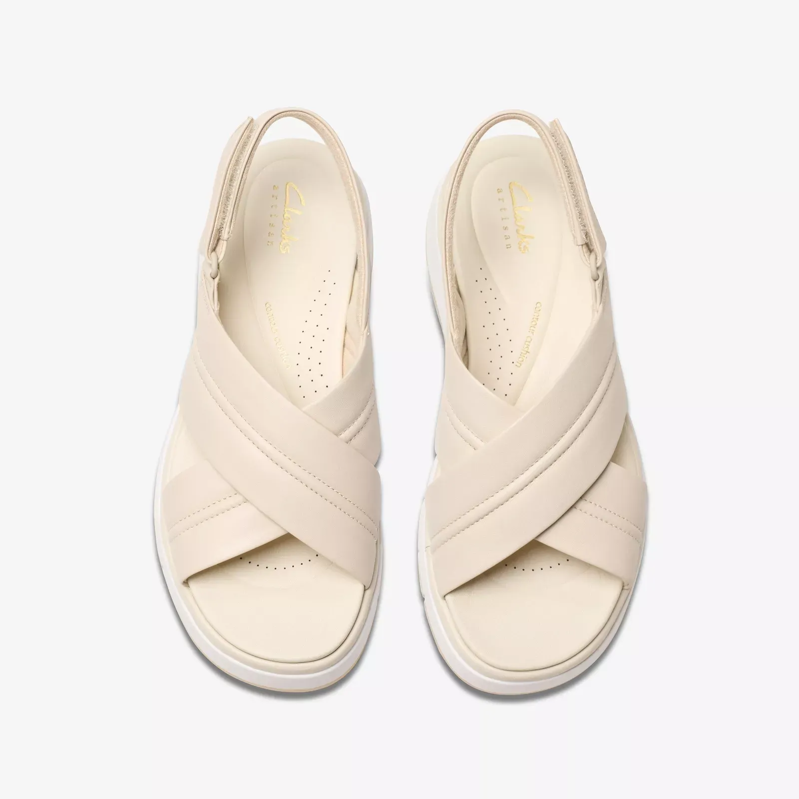 Clarks Women's Tuscan Cross Cream Leather 26181470