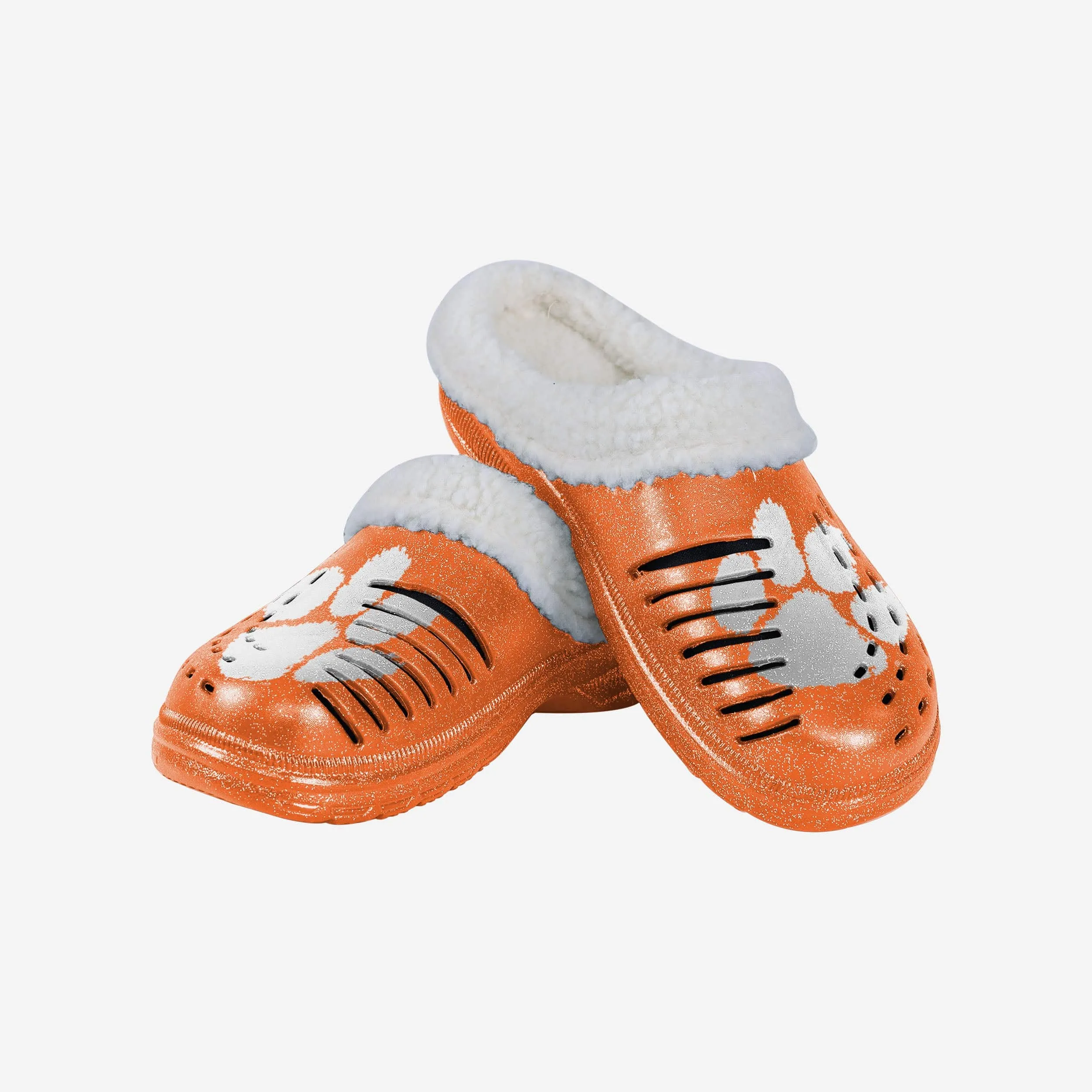 Clemson Tigers Womens Sherpa Lined Glitter Clog