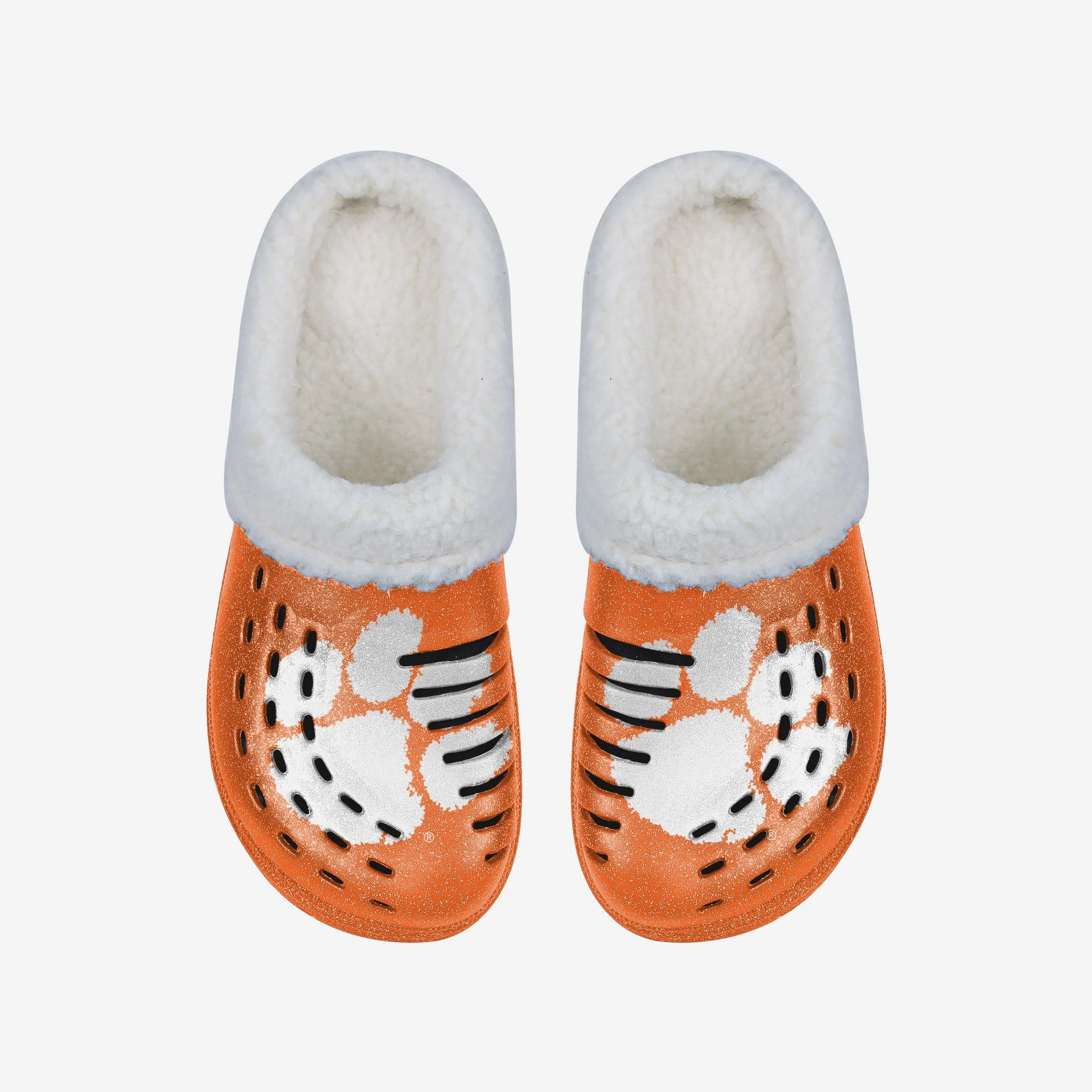 Clemson Tigers Womens Sherpa Lined Glitter Clog