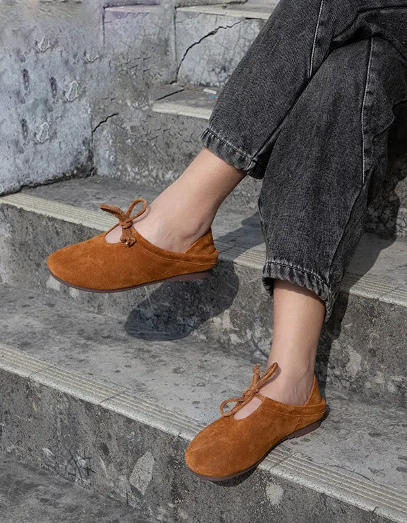 Comfortable Suede Flat Slippers Mules for Women 34-42