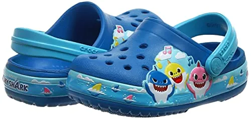 Crocs Kids' Baby Shark Band Clog, Cobalt