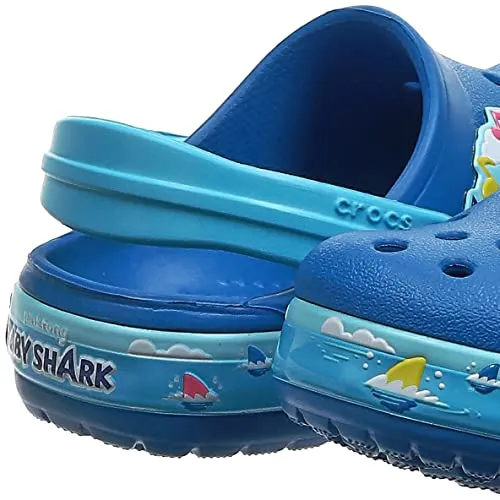 Crocs Kids' Baby Shark Band Clog, Cobalt