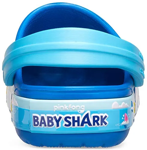 Crocs Kids' Baby Shark Band Clog, Cobalt