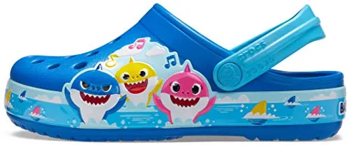 Crocs Kids' Baby Shark Band Clog, Cobalt