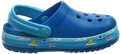 Crocs Kids' Baby Shark Band Clog, Cobalt