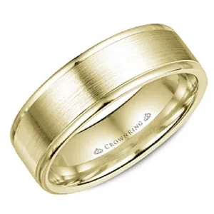 CrownRing 6.5MM Brushed Finish Center with High Polished Edge Wedding Band