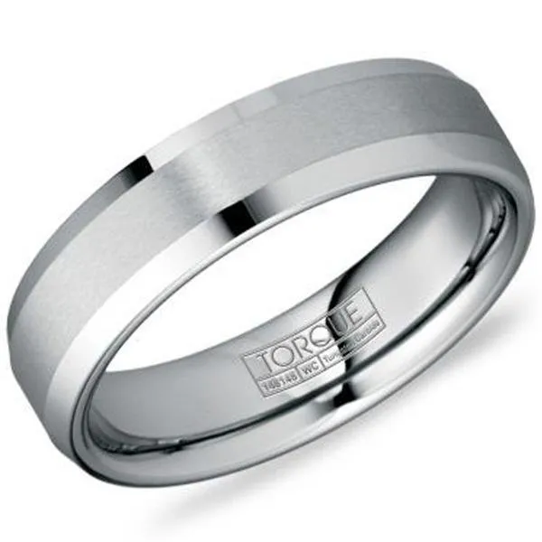 CrownRing Torque Satin Finished Tungsten Wedding Band