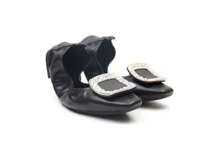 Crystal Buckle Foldable Flats