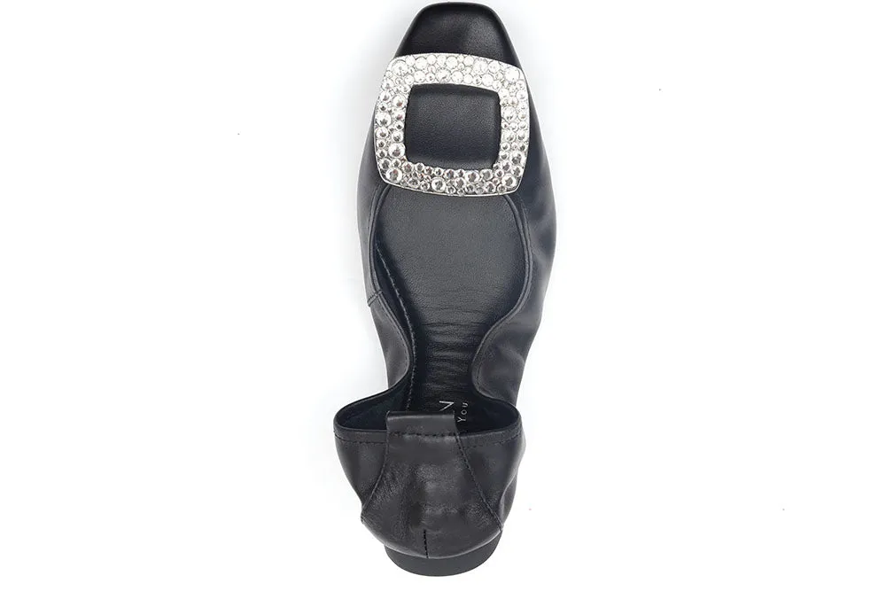 Crystal Buckle Foldable Flats