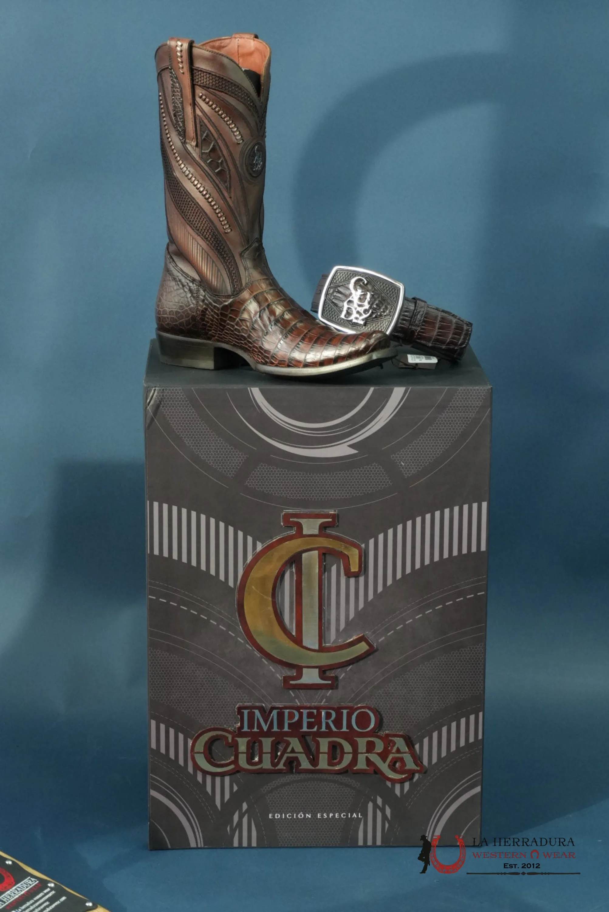 CUADRA IMPERIO BOOTS ALLIGATOR LIMITED EDTION MOKA NARROW SQUARE TOE