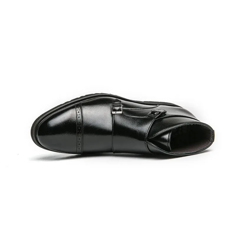 Darell™ | Stylish Leather Boots Featuring a Chic Double Monk Strap